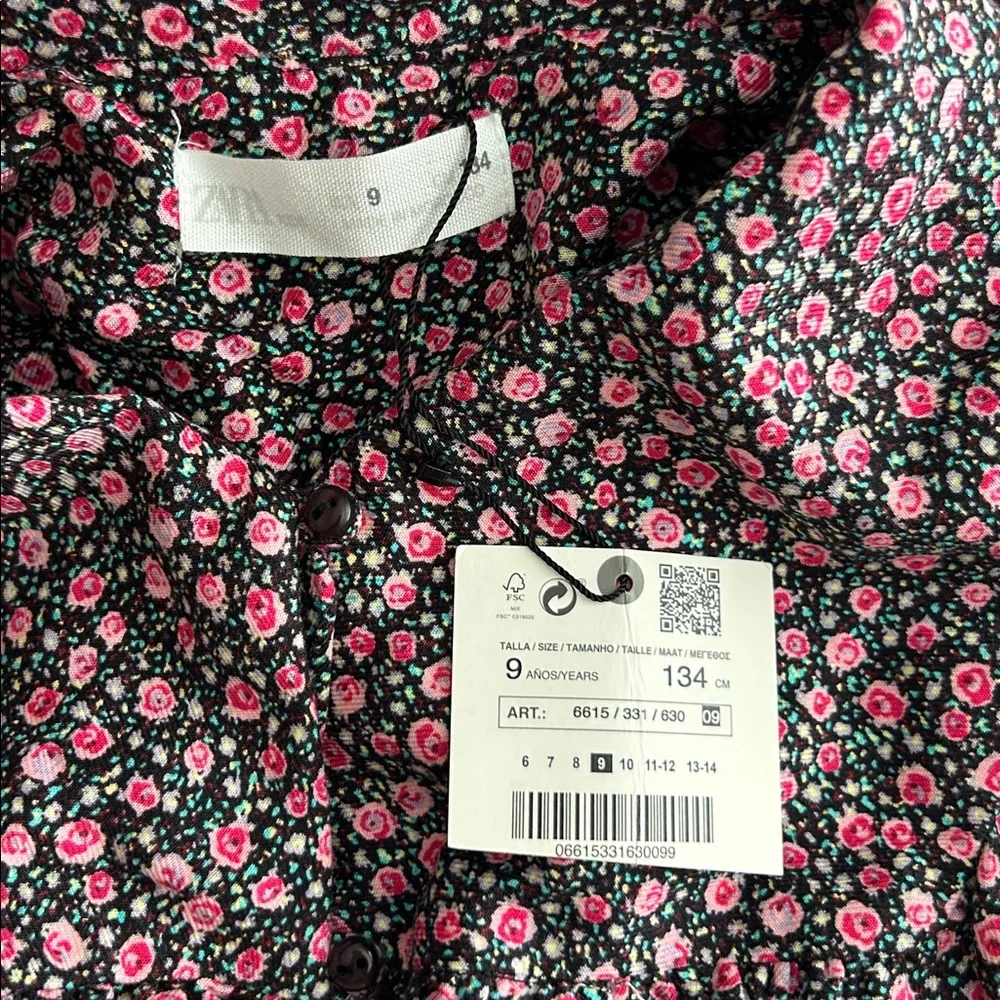ZARA GIRLS FLORAL DRESS SIZE 9 YRS NWT